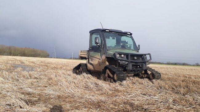 Gator Image Tracks On Stubble